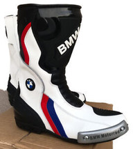 BMW Motorcycle Racing Boots Motorbike Shoes Racing LEATHER Boots NEW - $203.07 CAD
