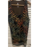 Disney Parks Animal Kingdom Sequin Tank Size Womens L Sleeveless Brown - $262.27 MXN
