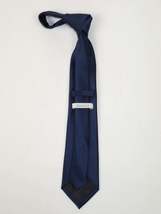 Men's Perry Ellis Tie Classic Satin Silky Feel #Perry-1 Solid Navy Blue image 3