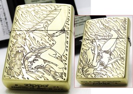 Urusei Yatsura The Return Of Lum Gold Brass Zippo Oil Lighter 2024 MIB - $81.08