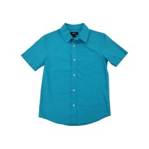Urban Pipeline Boys Turquoise Blue Short Sleeve Button-Down Poplin Shirt XL - $9.98