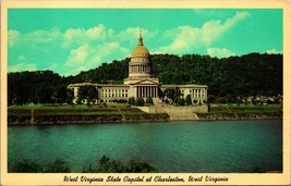 Charleston West Virginia WV State Capitol Building UNP Vtg Chrome Postcard - £2.34 GBP