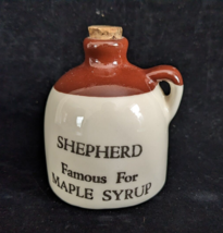 SHEPHERD Maple Syrup Mini Jug ~ Glazed Stoneware ~ B.C.A. Made in West Virginia - £13.54 GBP