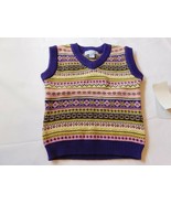 Lucy Sykes Baby Girl&#39;s Sleeveless Sweater 2T Toddler Striped Purple Mult... - £26.50 GBP