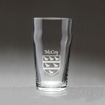 McCoy Irish Coat of Arms Pub Glasses - Set of 4 (Sand Etched) - $68.00