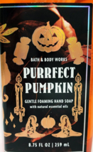 Bath and Body Works 8.75 oz Purrfect Pumpkin Foaming Hand Soap New - £9.58 GBP