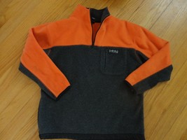 Gap pull over gray and orange zipper neck child size large 10 - £6.32 GBP