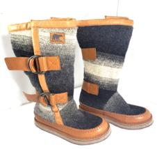 Sorel Chipahko Blanket Hawk Wool Winter Boots Leather Trim Wmn US 5 NL1879-030 - £80.41 GBP