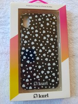 Kurl iPhone Xs Max Silicone Protective Phone Front Face Case Black W/WH Specks - £4.63 GBP