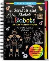 Scratch &amp; Sketch Robots Trace - Along Inc Peter Pauper Press Art Activity Book - £7.41 GBP