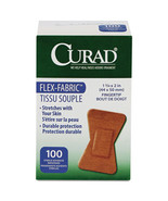 Curad Adhesive Bandages, Finger Tip, 2-1/8 in.x1-1/2 in., 100/BX - £7.85 GBP
