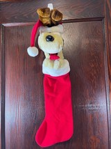 Vintage Dakin Odie Christmas Holiday Stocking Garfield and Odie Odie Plush  - $116.09