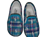 Polo Ralph Lauren Shoes Toddler size 6 Canvas Loafers Blue Plaid Slip on - £12.77 GBP