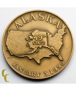 1959 Alaska 49th État Distinctive Art Compagnie Médaille - €36,78 EUR