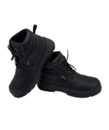 Ningo Steel Toe Boots Men 9.5 Medium Black Vegan Mark II - $39.57