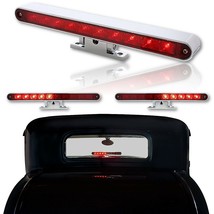 Chrome 10 Red LED Split Directional Third Brake Light &amp; Adjustable Pedestal Base - $30.78