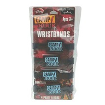 New Disney Camp Rock Wristbands 4 Party Favors Rubber Sealed Hallmark Act Cool - £7.90 GBP