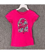 Hurley T-Shirt Girls Medium Graphic Print Hot Pink Short Sleeve 100% Cot... - $11.15 CAD