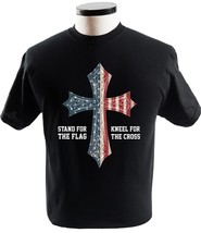 Stand For The Flag Kneel For The Cross Patriotic Usa T Shirt Religion T-Shirts - £13.55 GBP+