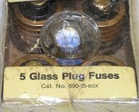 5 Pack Eagle 15 Amp Glass Plug Fuses 690-15  Buss W15 Equivalent - $7.99