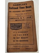 Saddler&#39;s Railroad Time Book for Enginemen &amp; Firemen Norwich NY 1950 Eas... - $205.77 MXN