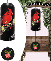 Gifts for Women Mom, Cardinal Wind Chimes for outside Deep Tone Cardinal Decor W - £31.00 GBP