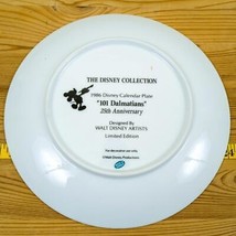 Disney 1986 Calendar 101 Dalmatians Collectible Plate 25th Anniversary - £17.50 GBP