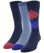 George Men&#39;s Fashion Crew Dress Socks 3 Pair Shoe Size 6-12  Blue Argyle... - $20.54 CAD