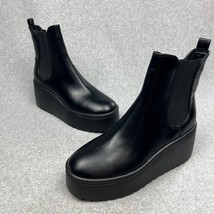 Y2K Nine West Chunky Sole Toe Pull On Chelsea Ankle Boots Sz 8.5 90s Got... - $68.88