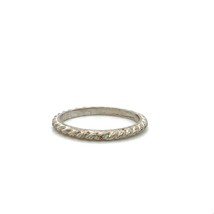 Vintage Sterling Signed 925 Silpada Retired Twisted Rope Petite Ring Band size 8 - £27.29 GBP