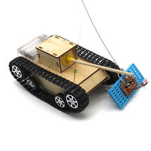 Wooden Electric Simulation Crawler Tank DIY Toy Assembly Model,Spec: No.... - $21.77