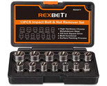 Impact Bolt &amp; Nut Remover Set, 13 Pieces Bolt Extractor with Solid Stora... - £32.13 GBP