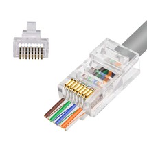 Rj45 Pass Through Connector, Cat5E Connector, Rj 45 Ends With Gold Plate... - $25.99