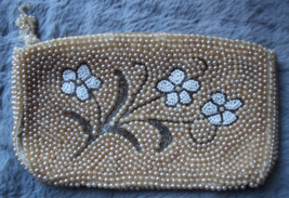 Vintage Beaded Zip Top Clutch Made In Japan - £20.91 GBP