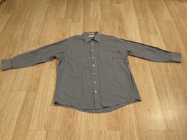Burberrys of London Shirt Long Sleeve Men’s Sz 17.5-34 Blue Stripe 100% Cotton - £23.48 GBP