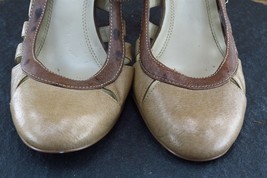 Ellen Tracy Sz 7 M Beige Almond Toe Pump Leather Peta - £15.78 GBP