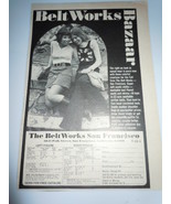 Vintage Belt Works Bazaar Print Magazine Advertisement 1971  - €2,55 EUR
