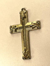 Vintage Christian Cross Pendant Faith Grace 2-1/8” VTG Rev. Ike Ewing Pr... - $9.88