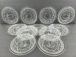 11 Imperial Glass Cape Cod Clear Bread Butter Plates Set Vintage 6 5/8&quot; Plate - £62.19 GBP