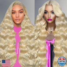 Waqi 24 Inch 613 13X6 Lace Front Wig Human Hair 200 Density Blonde Wig H... - $140.74