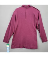 Vintage Leslie Fay Women Sweater Size 10 Purple Preppy Floral Dressy Lon... - £15.04 GBP
