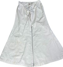 Womens Vintage Super Wide Bell Bottom X-LOW Hip Huggers White XS 70s 30x31 - $1,372.73 MXN