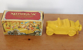 Vintage AVON Yellow MODEL A Antique Car Decanter Bottle After Shave w/ Box Full - £19.97 GBP
