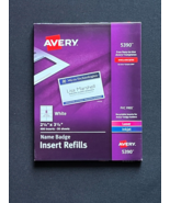 Avery #5390 2-1/4 x 3-1/2&quot; name tag refills package of 400, laser, ink 5... - $311.72 MXN