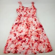 Davina Pink White Sheer Floral Dress Size 10 - $19.99