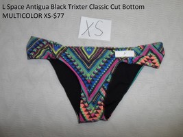 L Space Antigua Black Trixter Classic Cut Bottom Multicolor XS-$77 - £20.44 GBP