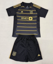 Kids Los Angeles FC 2025 Home Black Kits Shirt Youth Jersey With Shorts - $49.00