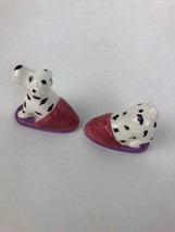 Vintage Dalmation Puppies In Slippers Cute Salt &amp; Pepper Shakers Shaker FSTSHP - £14.33 GBP