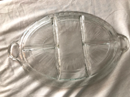 Crystal Mayfair 12 Inch Divided Platter Depression Glass Mint - £19.68 GBP