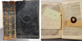 1865 Lot Antique Bible Clay Lancaster Pa Mag Elser Gerhart Real Hair Ephemera - £136.33 GBP